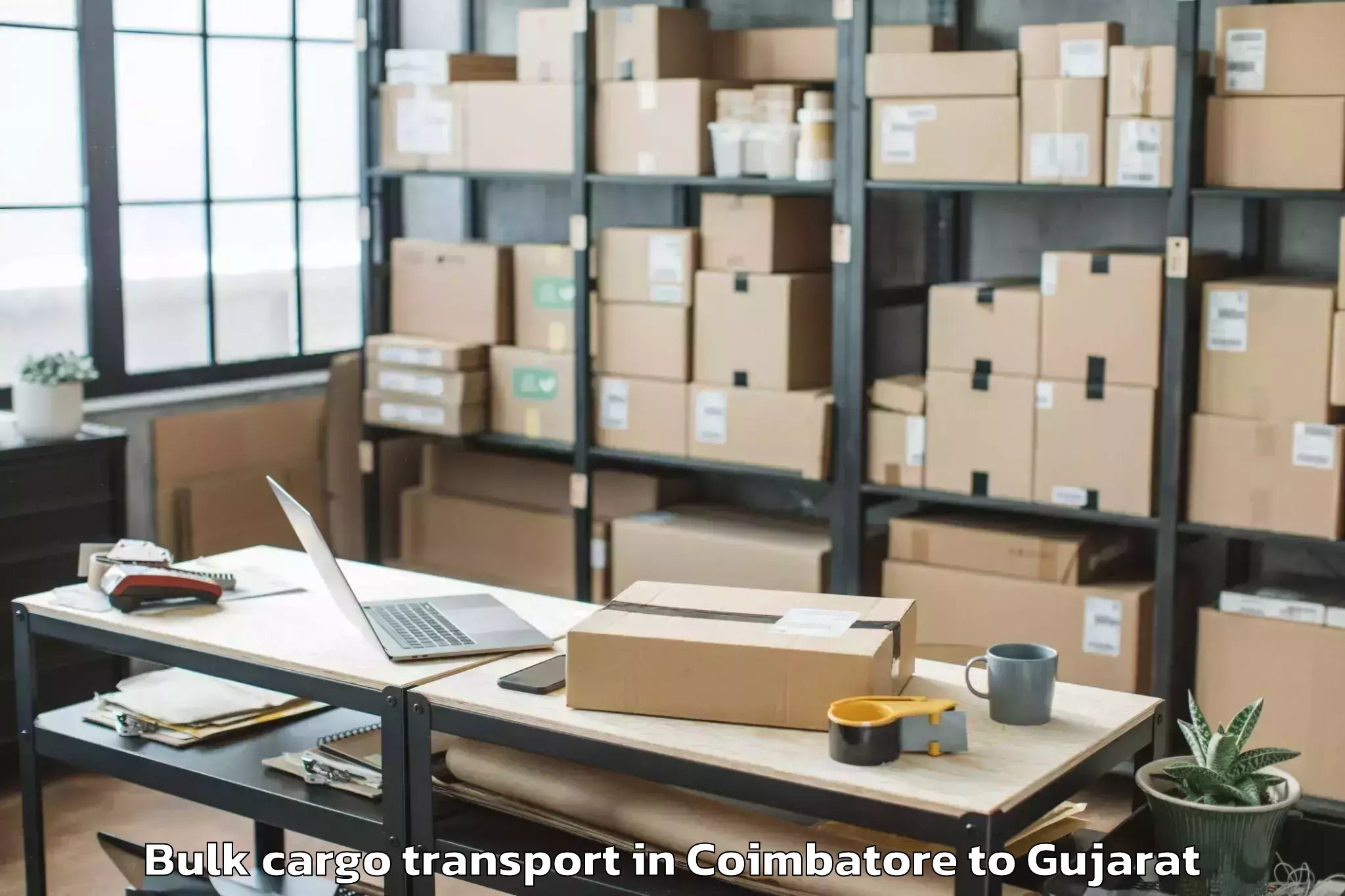 Affordable Coimbatore to Jamnagar Bulk Cargo Transport